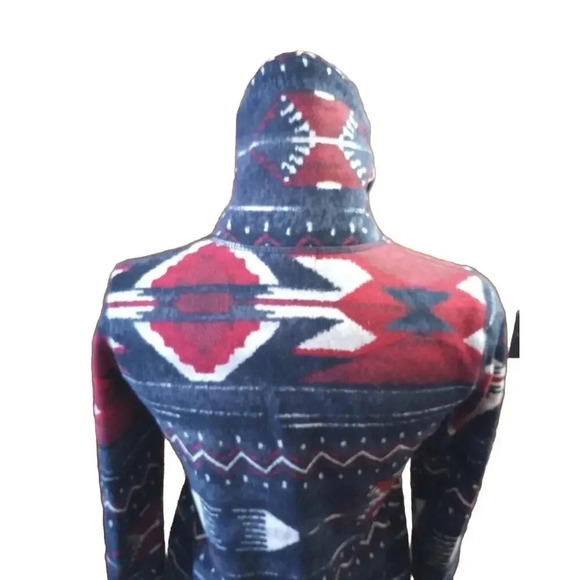 Ralph Lauren Aztec Jacket Womens Sz PXS Knit LRL Cardigan Southwest Shacket - Picture 8 of 11